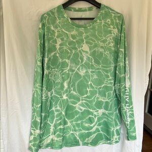 Guy Harvey Green Graphic Sun Shirt Men’s XXL in excellent condition